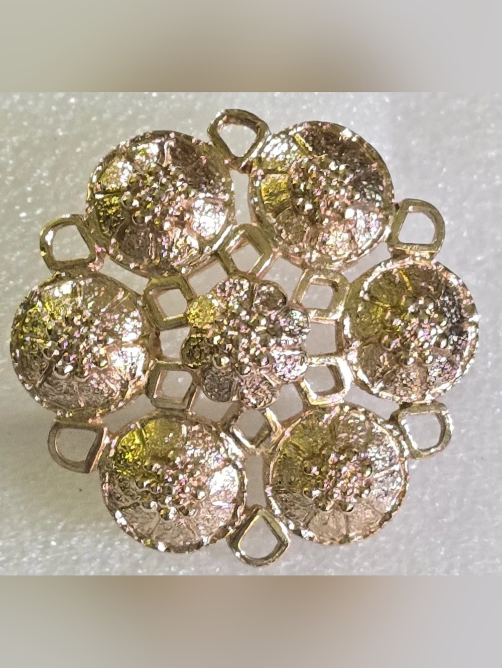 Gold-Tone Floral Statement Brooch - Women's Jewelry